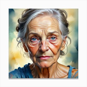 Portrait Of An Old Woman 2 Canvas Print