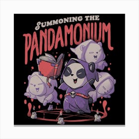Summoning The Pandamonium Square Canvas Print