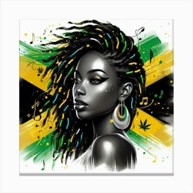 Jamaican woman song wall art 4 Canvas Print