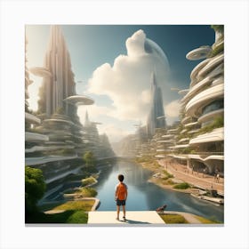 Futuristic City 259 Canvas Print