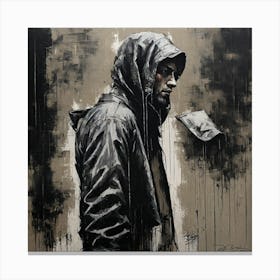 'The Man In The Rain' Canvas Print