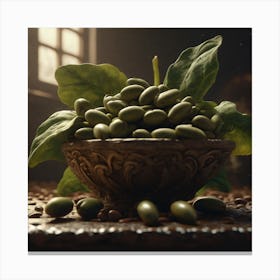 Green Beans In A Bowl 7 Canvas Print