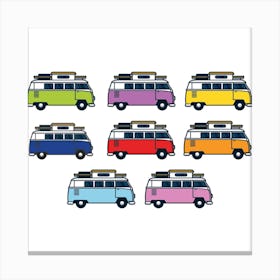 Vw Bus collage Canvas Print