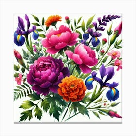 Bouquet Of Flowers Canvas Print