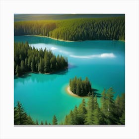 Blue Lake In The Mountains 15 Canvas Print