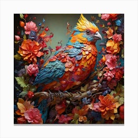 Default Colorful And Beautiful Bird 0 Canvas Print