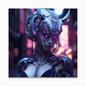 Cyberpunk Woman Canvas Print