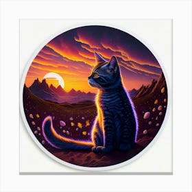 Cat Colored Sky (68) Canvas Print