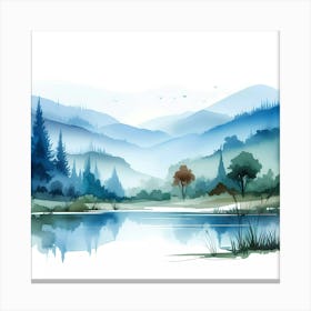 Watercolor Landscape 8 Canvas Print