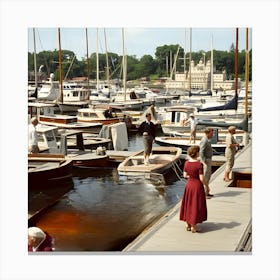 The Old Marina ~Reimagined by Hall-O-Gram Creations, HallOGram Creations, HallOGramCreations, hallogramcreations, hallogram creations 6 Canvas Print