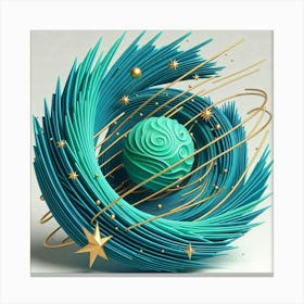 3d Paper Art 1 Canvas Print