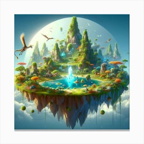 Fantasy Island - Fantasy Stock Videos & Royalty-Free Footage Canvas Print