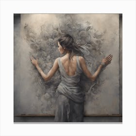 Woman With Flowers Canvas Print