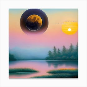 Moon Over Water Canvas Print