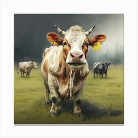 Cows In A Field 1 Canvas Print