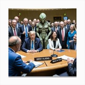 Aliens In The Room Canvas Print