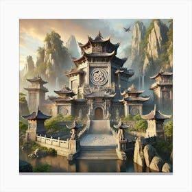 A Majestic View Of The Temple Of Earth Canvas Print