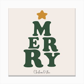 Merry Christmas Canvas Print