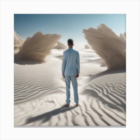 Man In The Desert 40 Canvas Print