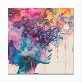 Abstract Of A Woman'S Head Canvas Print