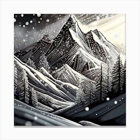 Firefly An Illustration Of A Beautiful Majestic Cinematic Tranquil Mountain Landscape In Neutral Col 2023 11 22t235238 Canvas Print