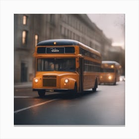 Double Decker Bus On The Street 1 Canvas Print