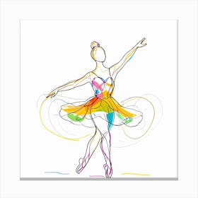 Dancing in Color The Ballet of Light Ballerina IIII Canvas Print