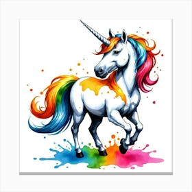 Rainbow Unicorn Canvas Print