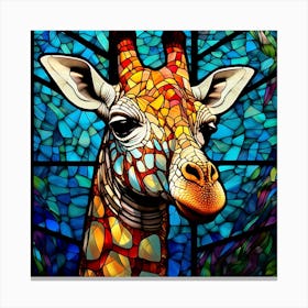 Stained Glass Giraffe 4 Canvas Print