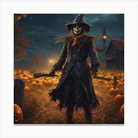 Halloween Scarecrow Canvas Print