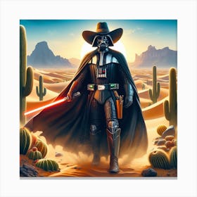 Darth Vader In The Wild West Star Wars Art Print Canvas Print