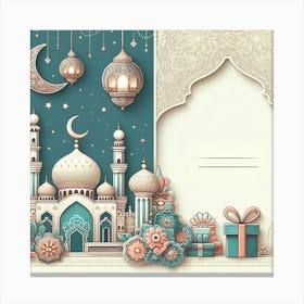 Ramadan Greeting Card 16 Canvas Print