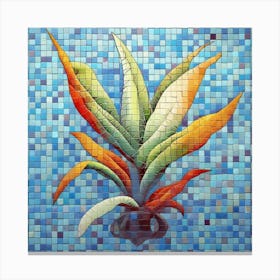 Mosaic Plant 2 Canvas Print