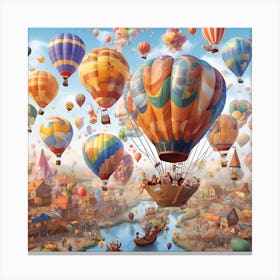 A Hot Air Balloon Race T Canvas Print