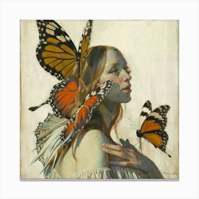 Butterfly Girl 2 Canvas Print