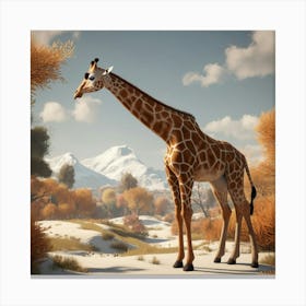 Default Default Retro Giraffe For Defferent Seasons Aestethic 1 Canvas Print