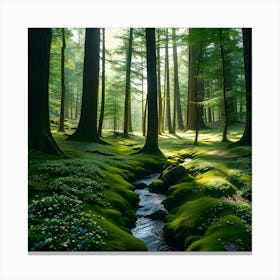 Mossy Forest 13 Canvas Print