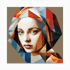 Geometric Dutch Woman 02 Canvas Print