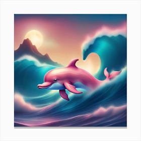 Dolphin In The Ocean 1 Canvas Print