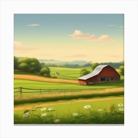 Farm Landscape 35 Canvas Print