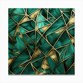 Abstract Gold And Green Canvas Print