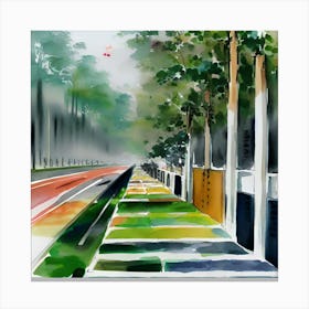 Roadside Painting Canvas Print