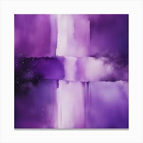 Abstract Minimalist Painting That Represents Duality, Mix Between Watercolor And Oil Paint, In Shade (45) Canvas Print