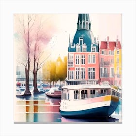Amsterdam Harbor Canvas Print