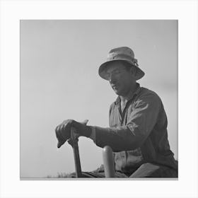 Merced County, California, Farmer Operating Peanut Planter, He Is First Man In California To Plant Peanuts, Which Ar Canvas Print