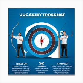 Archery Themed Marketing Banner With The Central Theme Of Success Teamwork And Strategic Goal Sett (5) Leinwandbilder