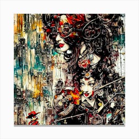 Steampunk Women Canvas Print