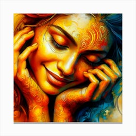 Abstract Wall Art Painting of woman Canvas Print