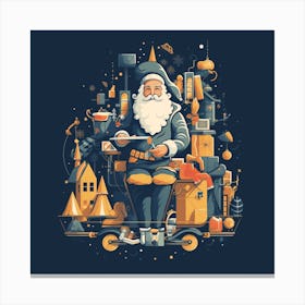 Santa Claus In The City Canvas Print