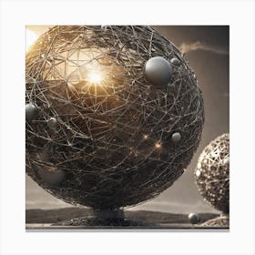 Wire Spheres Canvas Print